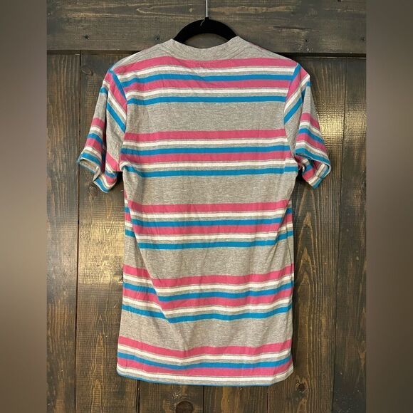 Maui and Sons Retro Striped T-Shirt Grey Summer Casual Surf Tee Size S E61‎ - Picture 5 of 5